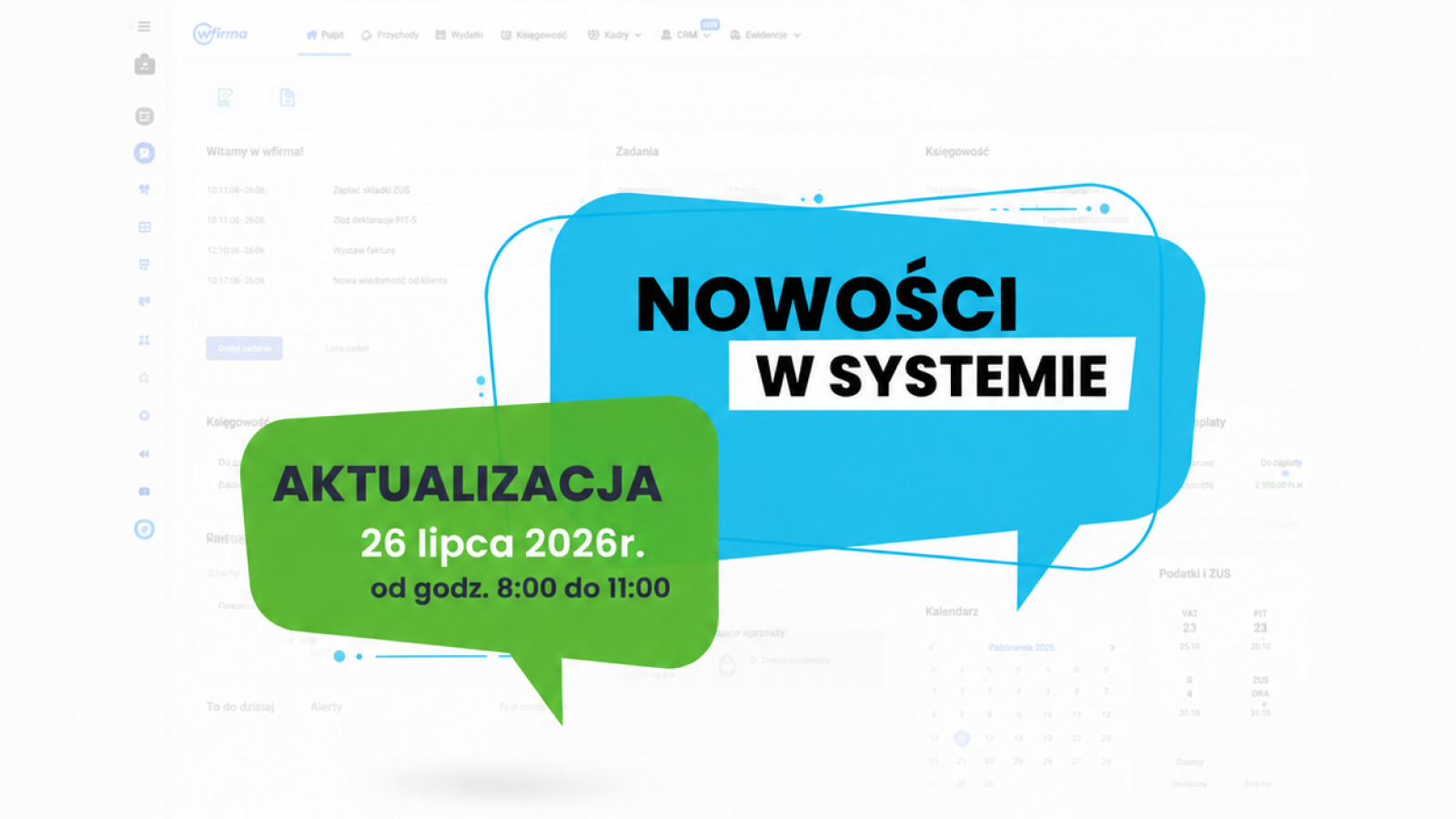 Aktualizacja systemu wFirma - lipiec 2026