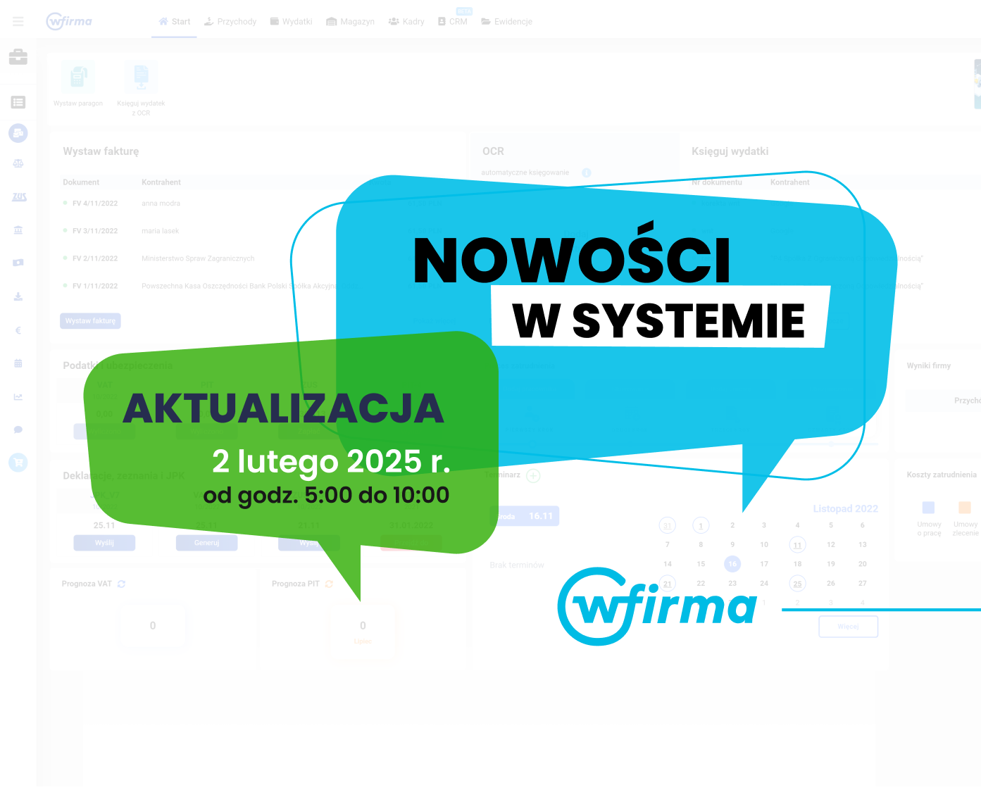 Aktualizacja systemu - luty 2025