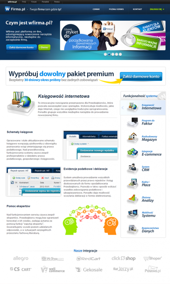 Layout wfirma.pl wczoraj i dziś