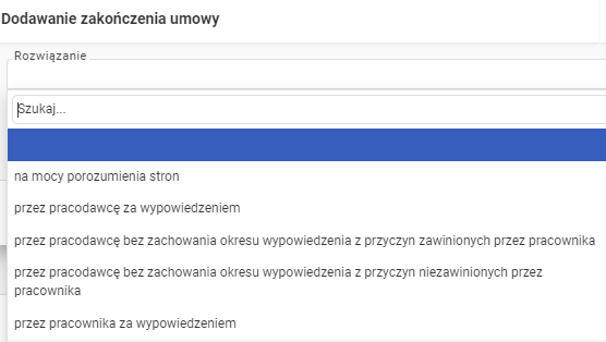rozwiązanie umowy