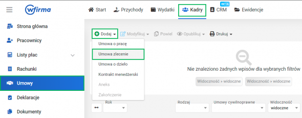 przejście na umowę zlecenie po zakończeniu umowy o pracę