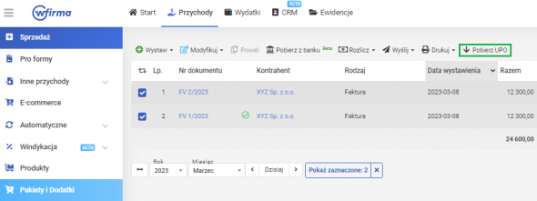 ksef w systemie wfirma